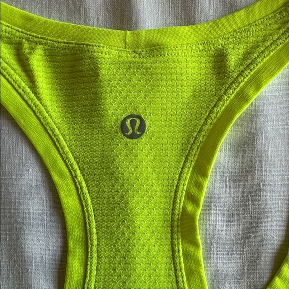 Neon Yellow Racerback Performance Tank Top - Picture 9 of 9